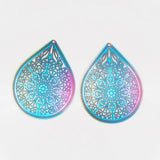 10pcs Stainless Steel Rainbow Charm Pendants Earring Findings DIY Jewelry