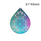 10pcs Stainless Steel Rainbow Charm Pendants Earring Findings DIY Jewelry