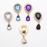 10pcs Teardrop Rhinestone Alloy Button Wedding Dress DIY Hair Accessories