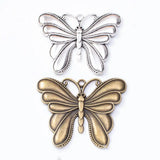 10pcs Antique Silver Butterfly Charms for DIY Jewelry Making