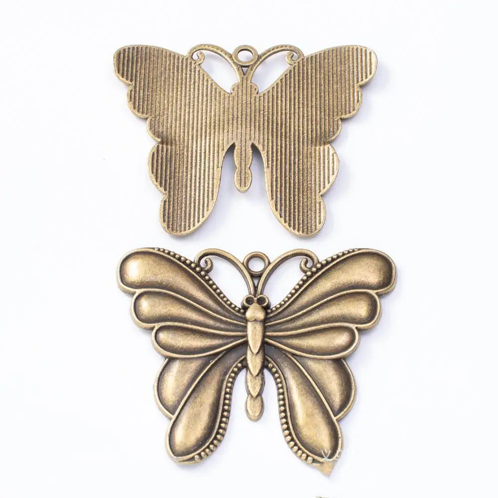 10pcs Antique Silver Butterfly Charms for DIY Jewelry Making