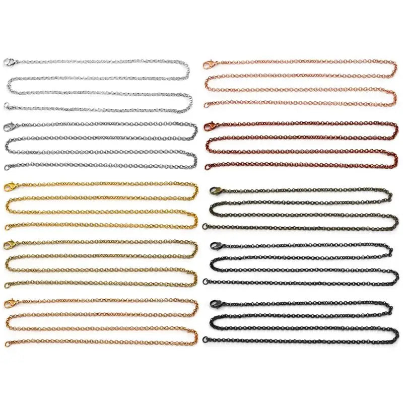 10pcs Metal Lobster Clasps Necklace Chains Bulk DIY Jewelry Making Findings
