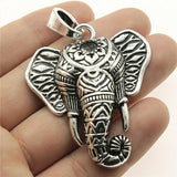 10x 55x47mm Lucky Elephant Pendant Charm Thai Elephant Retro Head Charm