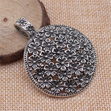 10pcs Bohemia Flower Pendants Charm - Round Big Flower Pendant