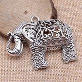 10pcs Thai Elephant Charm Pendant for Jewelry Making