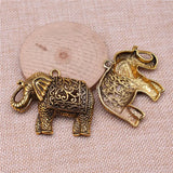 10pcs Thai Elephant Charm Pendant for Jewelry Making