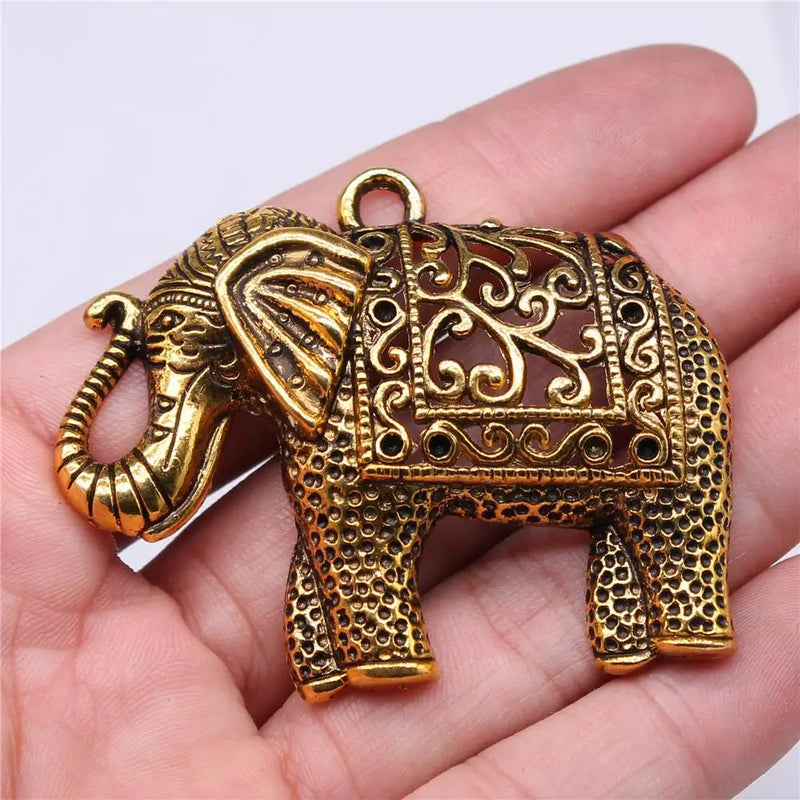 10pcs Thai Elephant Charm Pendant for Jewelry Making