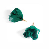 10pcs Fabric Silk Satin Mesh Flower Tassel for DIY Jewelry Making