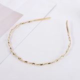 Metal Twist Headband Base Hairband Wire Rims Hoop DIY Bride Wedding Hair Jewelry