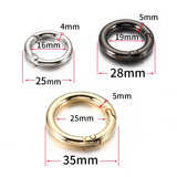 Spring Clasp Keychain Ring Openable Round Carabiner Hook Buckle Bag Chain DIY