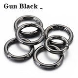 Spring Clasp Keychain Ring Openable Round Carabiner Hook Buckle Bag Chain DIY