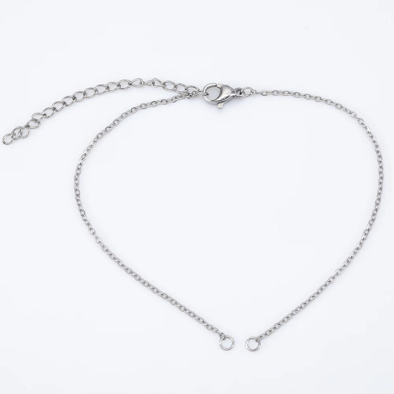Adjustable Stainless Steel Bracelet Chains DIY Lobster Clasp Chain