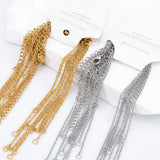 Adjustable Stainless Steel Bracelet Chains DIY Lobster Clasp Chain
