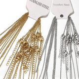 10pcs Stainless Steel O Shape Chain with Lobster Clasps Necklace Chains
