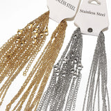 10pcs Stainless Steel O Shape Chain with Lobster Clasps Necklace Chains