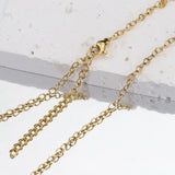 Stainless Steel O Shape Necklace Chains for DIY Jewelry Making, 10pcs/5pcs