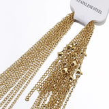 Stainless Steel O Shape Necklace Chains for DIY Jewelry Making, 10pcs/5pcs