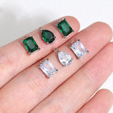 10pcs Zircon Pendants Green Crystal Charms Beads for Jewelry Making DIY