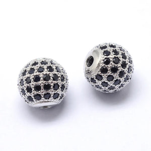 10pcs Brass CZ Beads for DIY Jewelry Making