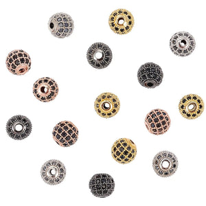10pcs Brass CZ Beads for DIY Jewelry Making