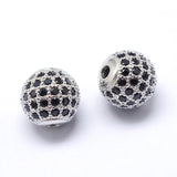 10pcs Brass CZ Beads for DIY Jewelry Making