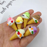 10pcs Ice Cream Charms for Jewelry Making DIY Earring Necklace Findings