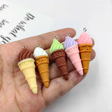 10pcs Ice Cream Charms for Jewelry Making DIY Earring Necklace Findings