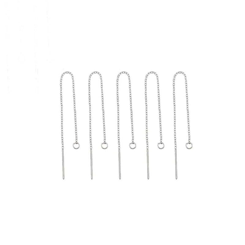 10pcs Stainless Steel Drop Earring Thread For DIY Tassel Earwires