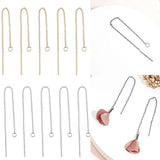 10pcs Stainless Steel Drop Earring Thread For DIY Tassel Earwires
