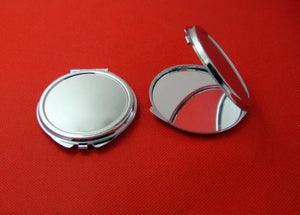 10pcs DIY Portable Metal Compact Mirror Silver - Free Shipping