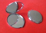 10pcs DIY Portable Metal Compact Mirror Silver - Free Shipping