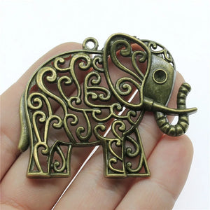 10pcs Elephant Charms for Jewelry Making Antique Bronze Elephant Charm