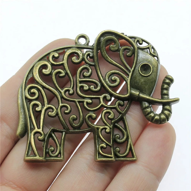10pcs Elephant Charms for Jewelry Making Antique Bronze Elephant Charm
