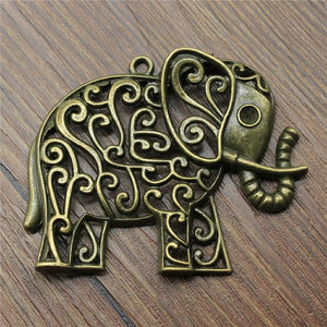 10pcs Elephant Charms for Jewelry Making Antique Bronze Elephant Charm