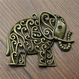 10pcs Elephant Charms for Jewelry Making Antique Bronze Elephant Charm