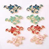 10pcs Metal Alloy Glaze Flowers Retro Bride Headwear Jewelry DIY Accessories