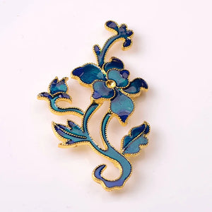 10pcs Metal Alloy Glaze Flowers Retro Bride Headwear Jewelry DIY Accessories