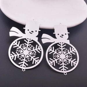 10pcs Snowman Connector Charms Rhodium Plated Jewelry Pendant