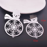 10pcs Snowman Connector Charms Rhodium Plated Jewelry Pendant