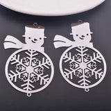 10pcs Snowman Connector Charms Rhodium Plated Jewelry Pendant