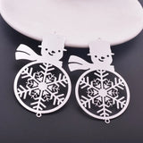 10pcs Snowman Connector Charms Rhodium Plated Jewelry Pendant