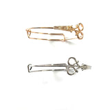 10pcs Adjustable Size Scissors Bangles for DIY Jewelry Making