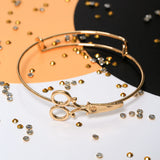10pcs Adjustable Size Scissors Bangles for DIY Jewelry Making