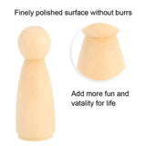 10pcs 65mm DIY Painting Wooden Children Figure Toy Craft Wood Female Doll Bodies