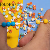 10pcs Round Enamel Beads Cross Colorful Bohemian Bracelets Accessory