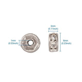 10pcs Stainless Steel Crystal Spacer Beads Rhinestone Rondelle Disc