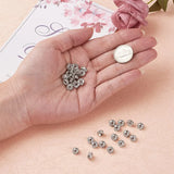 10pcs Stainless Steel Crystal Spacer Beads Rhinestone Rondelle Disc