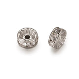 10pcs Stainless Steel Crystal Spacer Beads Rhinestone Rondelle Disc