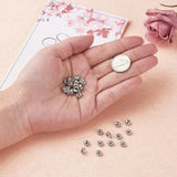 10pcs Stainless Steel Crystal Spacer Beads Rhinestone Rondelle Disc
