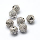 10pcs CZ Disco Ball Brass Beads for DIY Jewelry Making